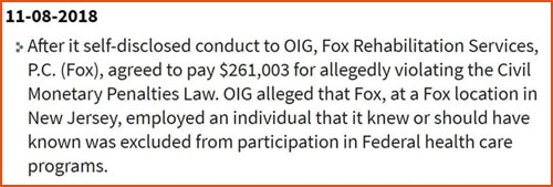 Big fees for NOT checking the OIG Exclusion database prior to hiring an employee! Big fees for NOT checking the OIG Exclusion database prior to hiring an employee!